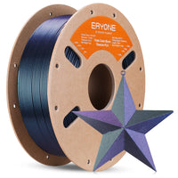 PLA Burnt Titanium Triple Filament - 1.75mm±0.03mm (1kg) - Triple Color-Blue & Green & Rose Red