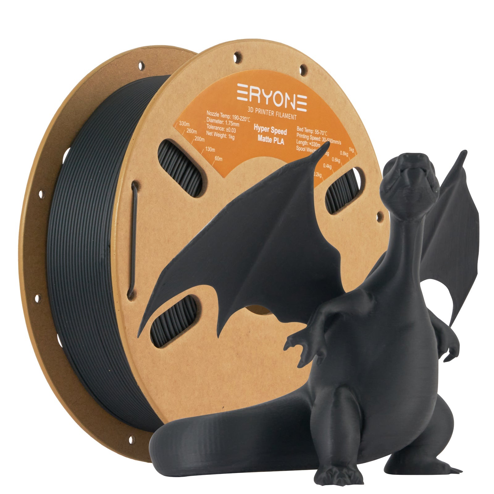 ERYONE High Speed Matte PLA Filament, 1.75mm Filament for 3D Printer, 1KG(2.2LBS)/ Spool,