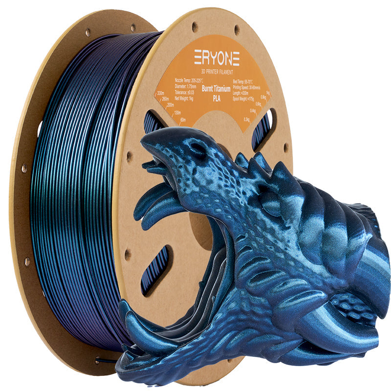 ERYONE PLA Burnt Titanium 3D Printer Filament 1.75mm, Dimensional Accuracy +/- 0.05 mm 1kg (2.2LBS)/Spool