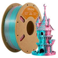 PLA Silk Dual-Color Filament - 1.75mm±0.03mm (1kg) - Blue green & Orange
