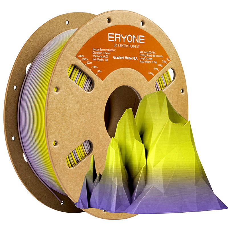 ERYONE 1kg (2.2LBS)/Spool 1.75mm Matte Dual-Color PLA Filament for 3D Printers,Accuracy +/- 0.03 mm