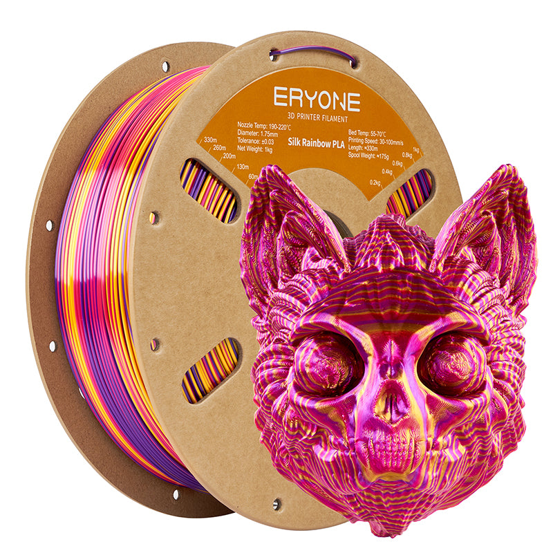 ERYONE Triple-Color Silk PLA Filament for 3D Printers,1kg (2.2LBS)/Spool 1.75mm,Accuracy +/- 0.03 mm