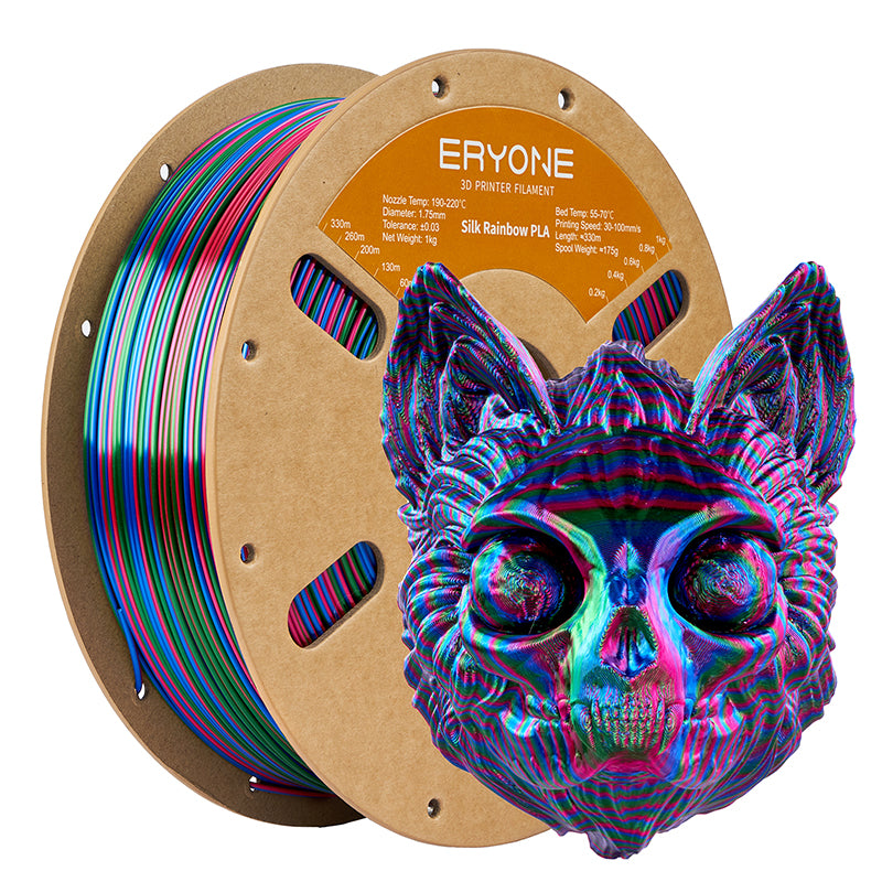 ERYONE Triple-Color Silk PLA Filament for 3D Printers,1kg (2.2LBS)/Spool 1.75mm,Accuracy +/- 0.03 mm