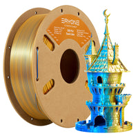 PLA Silk Dual-Color Filament - 1.75mm±0.03mm (1kg) - Gold & Blue
