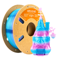 PETG High-Speed Translucent Gradient Multi-Color Filament - 1.75mm±0.03mm (1kg) - Translucent Gradient Multi-Color-Rose Red & Blue