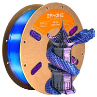 PLA Silk Triple-Color Filament - 1.75mm±0.03mm (1kg) - Black&Blue&Purple