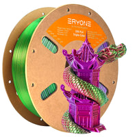 PLA Silk Triple-Color Filament - 1.75mm±0.03mm (1kg) - Red&Purple&Green