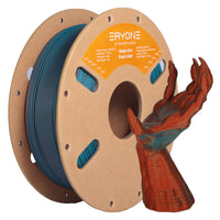 PLA Matte Gradient Dual-Color Filament - 1.75mm±0.03mm (1kg) - Matte Dual-Color-Teal&Burnt Orange