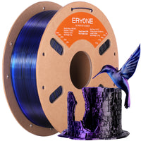 PLA Silk Triple-Color Filament - 1.75mm±0.03mm (1kg) - High Speed-Black&Blue&Purple