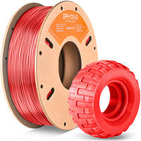 TPU Filament - 1.75mm±0.03mm (0.5kg & 1kg) - Transparent Red-0.5kg