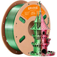 PLA Silk Dual-Color Filament - 1.75mm±0.03mm (1kg) - Red&Green