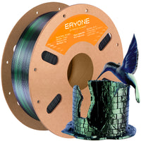 PLA Silk Triple-Color Filament - 1.75mm±0.03mm (1kg) - Dark Green & Midnight Blue & Black