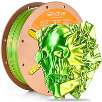 PLA Silk High-Speed Dual-Color Filament - 1.75mm±0.03mm (1kg) - PLA Silk Dual-Color-Green&Yellow