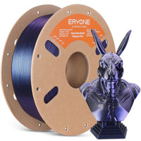 PLA Burnt Titanium Dual Filament - 1.75mm±0.03mm (1kg) - Dual Color-Black & Purple Blue
