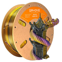 PLA Silk Triple-Color Filament - 1.75mm±0.03mm (1kg) - Black&Gold&Purple