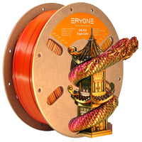 PLA Silk Triple-Color Filament - 1.75mm±0.03mm (1kg) - Black&Red&Gold