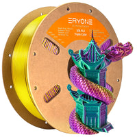 PLA Silk Triple-Color Filament - 1.75mm±0.03mm (1kg) - Dark Green&Purple&Yellow