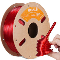 TPU 90A Flexible Filament - 1.75mm±0.03mm (1kg) - TPU 90A Flexible-Transparent Red