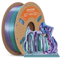 PLA Silk High-Speed Quadruple Filament - 1.75mm±0.03mm (1kg) - PLA Silk Quadruple-Aurora Dream (Tea Green & Violet & Electric Pink & Indigo)