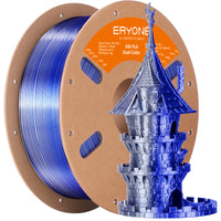 PLA Silk Dual-Color Filament - 1.75mm±0.03mm (1kg) - Midnight Blue & Silver