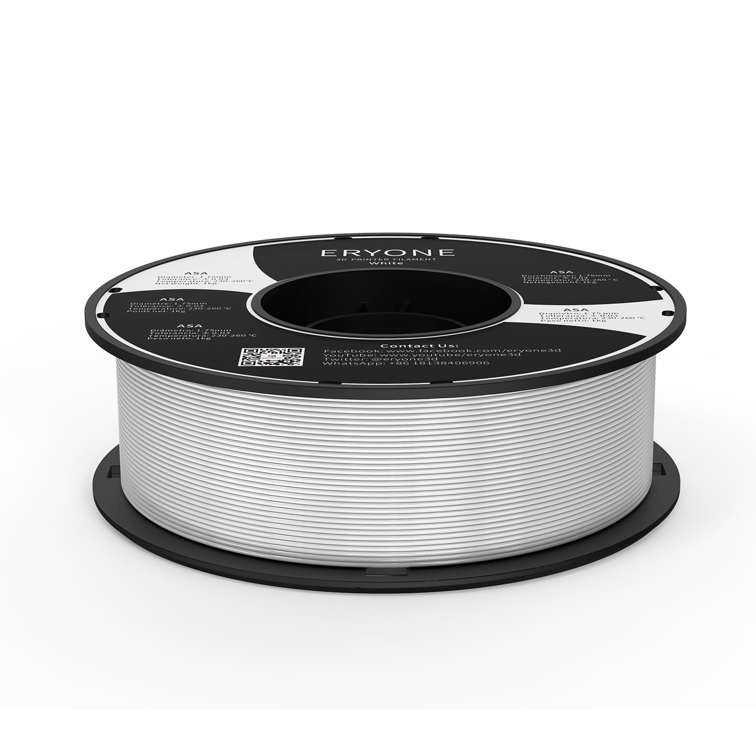 ERYONE ASA 3D Printer Filament 1.75mm, Dimensional Accuracy +/- 0.05 Mm 1kg (2.2LBS)/Spool