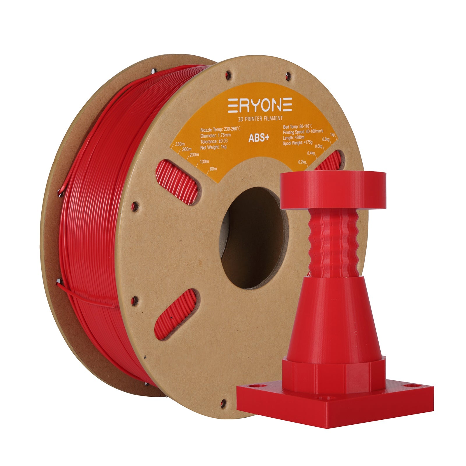 ERYONE ABS+ 3D Printer Filament 1.75mm, Dimensional Accuracy +/- 0.05 mm 1kg (2.2LBS)/Spool