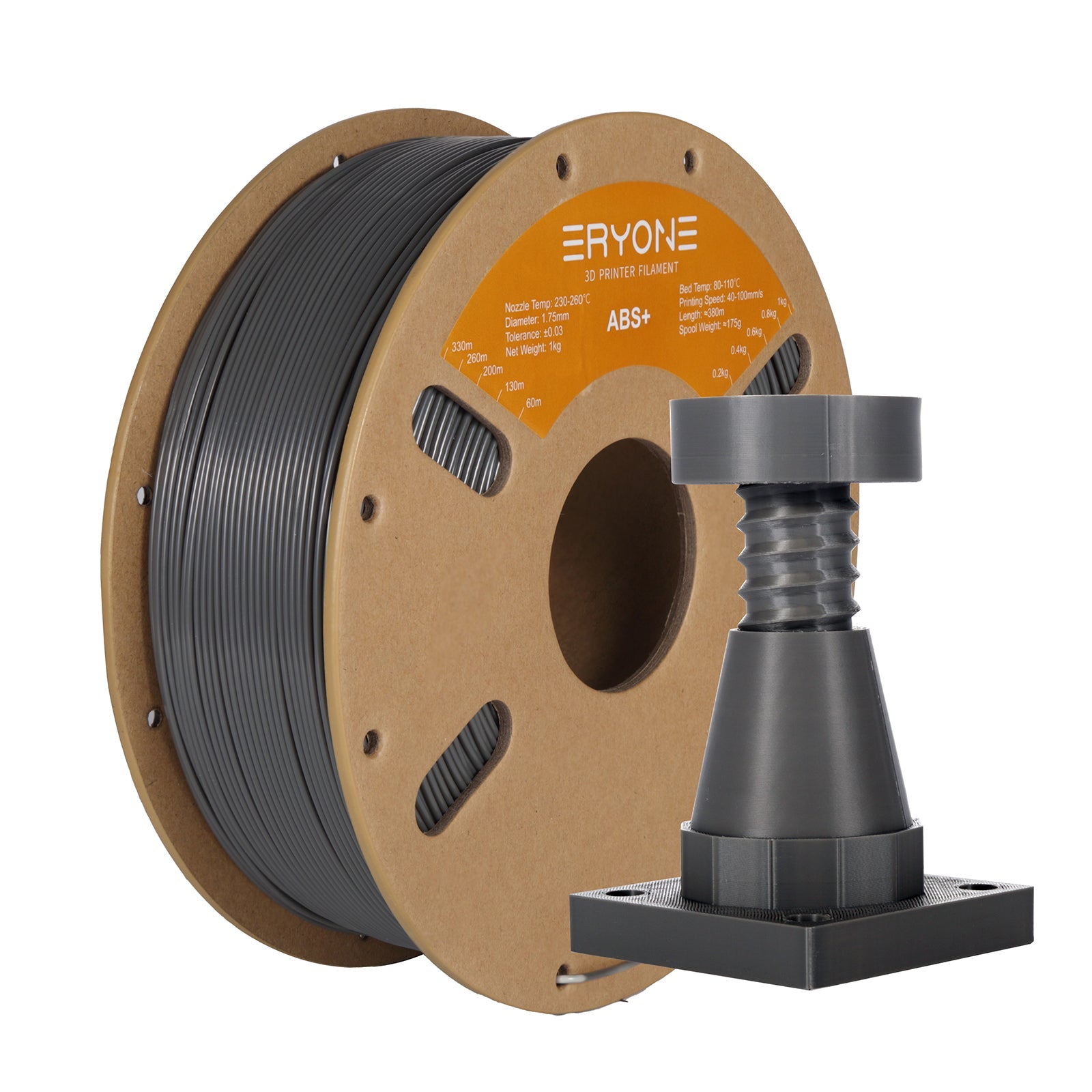 ERYONE ABS+ 3D Printer Filament 1.75mm, Dimensional Accuracy +/- 0.05 mm 1kg (2.2LBS)/Spool