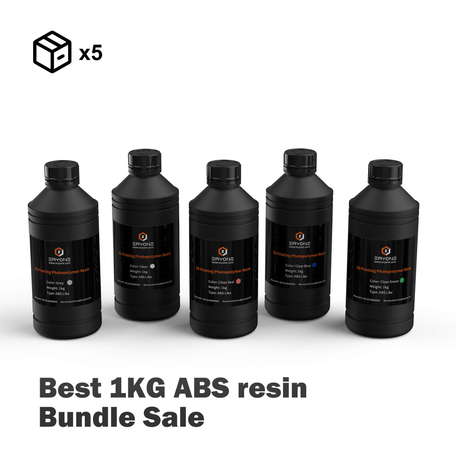 Bundle Sale- ERYONE ABS LIKE RESIN 1KG (MOQ:5 bottles,can mix color)