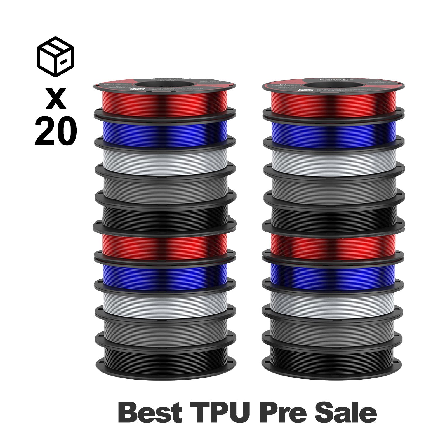 Pre-sale ERYONE 1.75mm Rainbow TPU 3D Printer Filament, Dimensional Accuracy +/- 0.05 mm, 0.5kg (1.1 LB) / Spool
